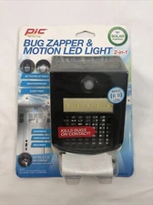 2-in-1 Bug Zapper + Motion LED Light Easy Assembly Motion Activated New Sealed!