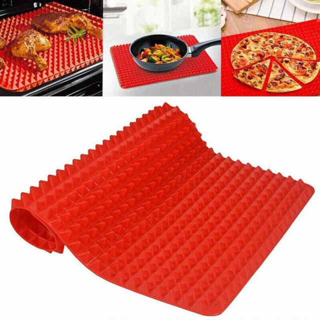 Silicone Oven Baking Tray Sheets Pyramid Pan Non Stick Fat Reducing Cooking  Mat for sale online | eBay