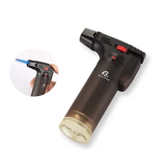Galiner Windproof Plastic Cigar Lighter Single Jet Flame Torch Butane Refillable