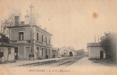 91 postcard Breuillet - La gare