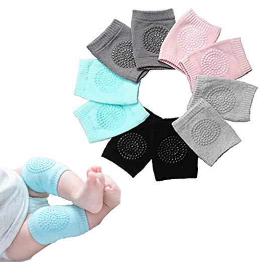 5-Pair Baby Knee Pads – Anti-Slip Crawling Leg & Elbow Safety Protectors