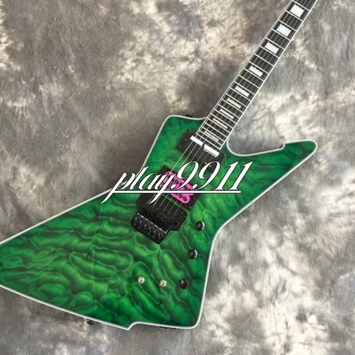 Special Edition Sustainiac Green Burst Electric Guitar HH Pickup Black Hardware