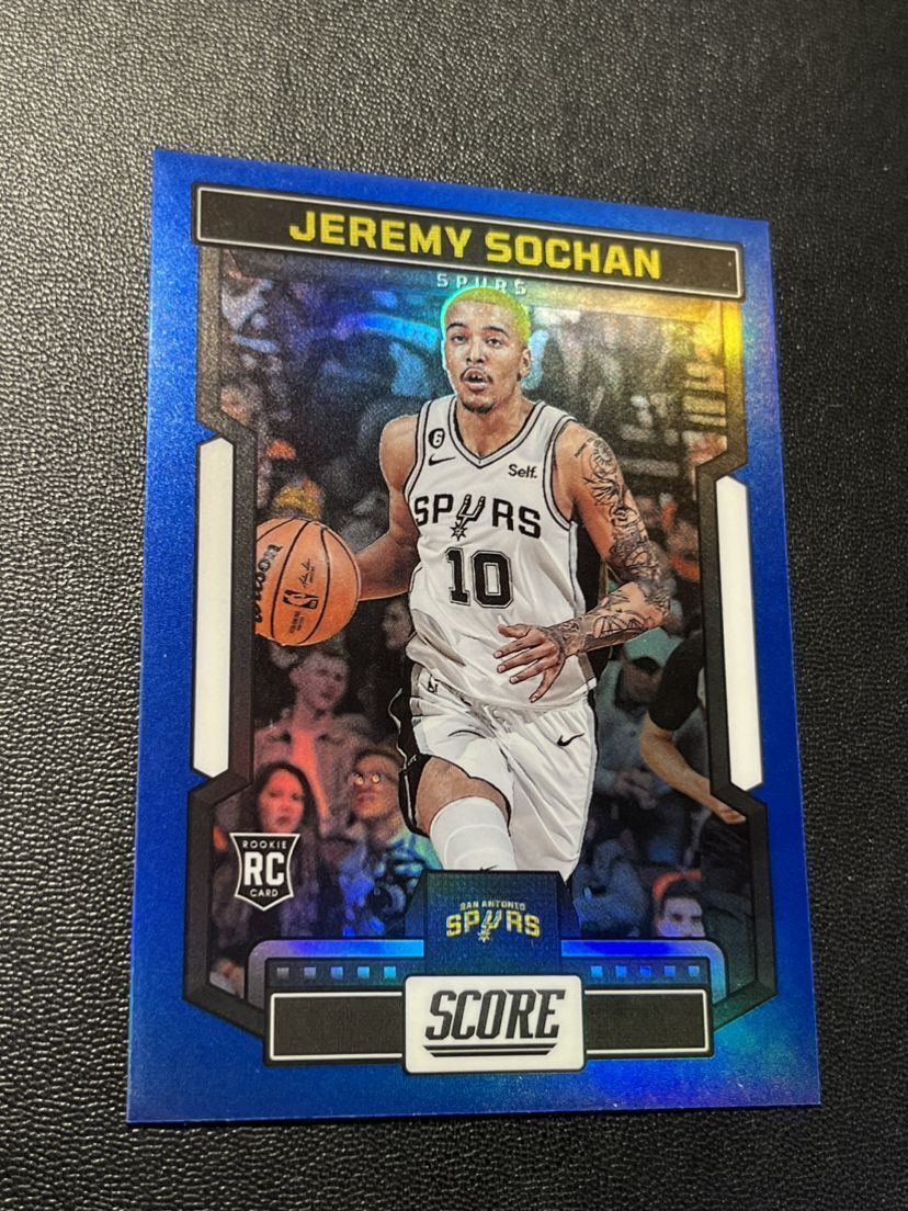 2022-23 Panini CHRONICLES SCORE JEREMY SOCHAN Rookie RC Blue 2022-23 Panini CHRONICLES SCORE JEREMY SOCHAN Rookie RC Blue