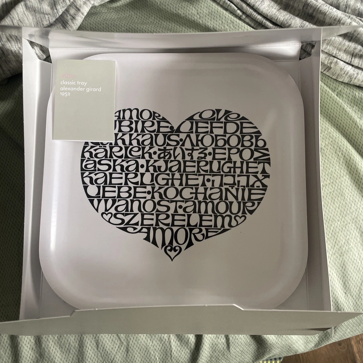 NIB OOP Vitra Classic Tray Series 1952 Alexander Girard love heart black