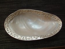 Exclusive Kaviarschale - Perlmutt & Silber - MOP - 26 x 15 cm - Prunkschale TOP 