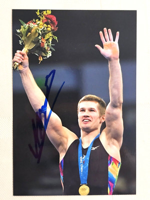 Alexi Nemov Signed Autographed Color 4X6 Photo RUSSIAN OLYMPICS MEDALIST