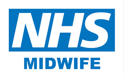 NHS Hebamme Arbeiter Schild selbstklebend außen KFZ Autoaufkleber 160 x100 mm