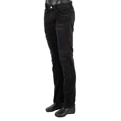 DOLCE & GABBANA Straight Jeans Trousers Bee Crown Goldwork DOLCE & GABBANA Straight Jeans Trousers Bee Crown Goldwork