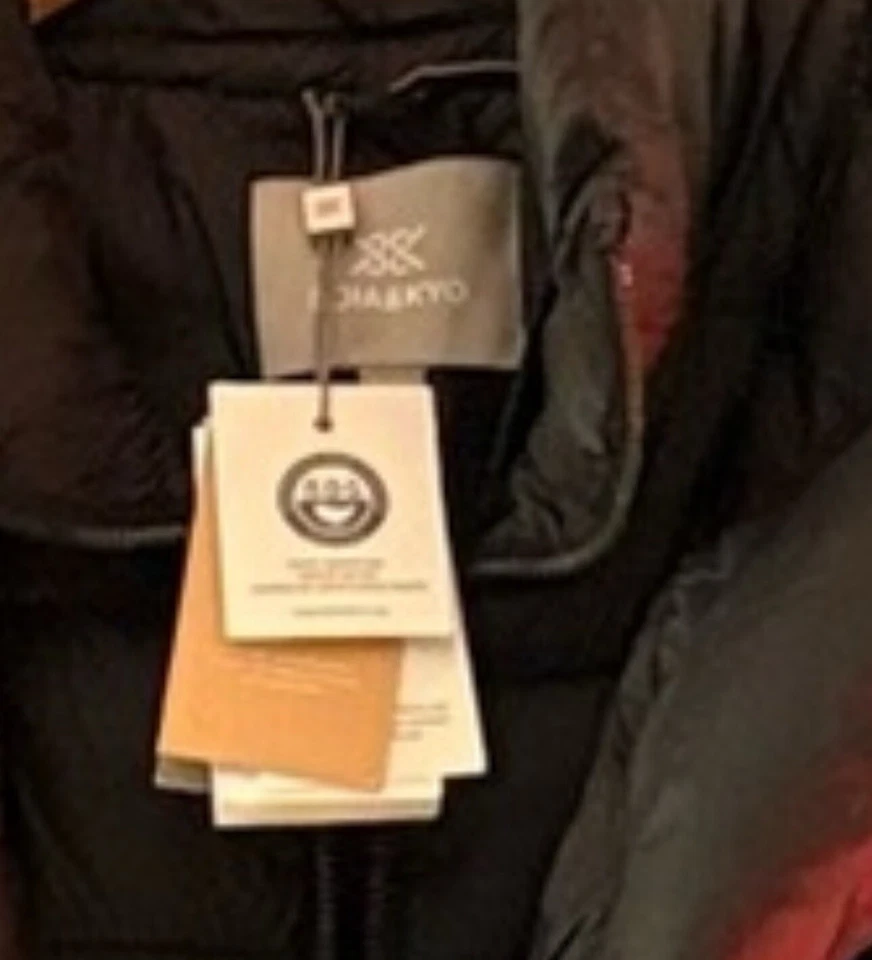 NUEVO CON ETIQUETAS Soia & Kyo Talyse Resistente al Agua 90% Plumón Largo Parka Babero Negro Talla XL Foto 2 de 4