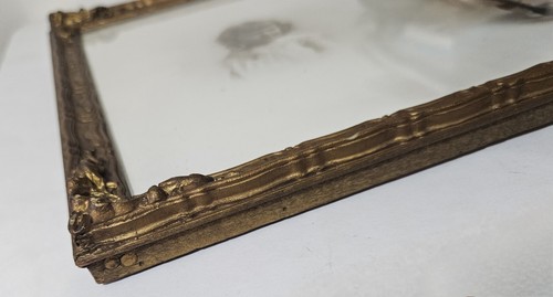 SUPERB ANTIQUE FIT 10.12 x 18.2 x 1" BAROQUE ORNATE PICTURE FRAME WOOD GOLD GILT - Picture 9 of 16