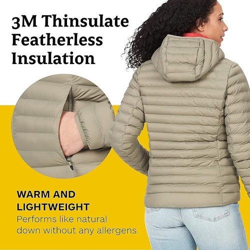 Womens L Large Marmot Echo Featherless Jacket -Recycled Material Insulated Hoody - Picture 3 of 5