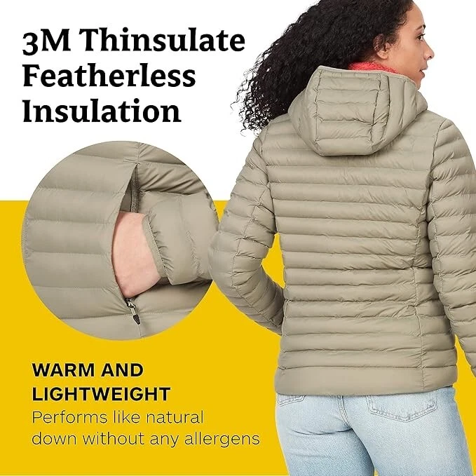 Womens L Large Marmot Echo Featherless Jacket -Recycled Material Insulated Hoody - Image 3 of 4