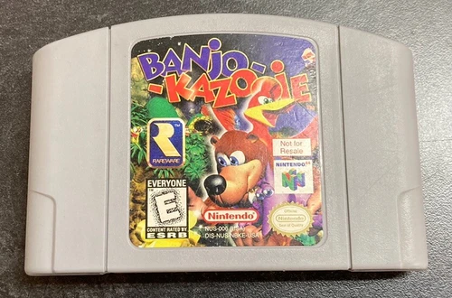 NINTENDO N64 Banjo-Kazooie NFR Not For Resale Copy Authentic Tested & Working