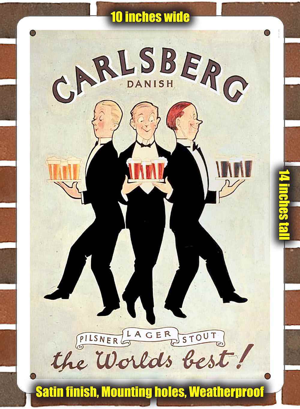 Metal Sign - 1920 Carlsberg Beer- 10x14 inches