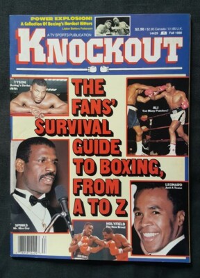 Knockout Magazin Herbst 1988. Mike Tyson, Muhammad Ali, Sugar Ray Leonard