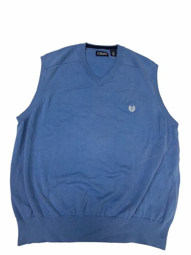 Blue Cotton Sleeveless Sweater Vest 
