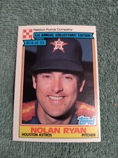 1984 Ralston Purina Collectors Edition #14 HOFer Nolan Ryan Nr Mint slightly oc