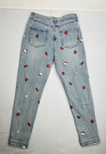 Hello Kitty Icons Jeans Juniors Size 9 Hot Topic Embroidered - 第 4/8 張圖片