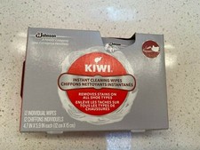 Kiwi Instant Cleaning Wipes 12 Individual Removes Stains on All Shoe Types NIB