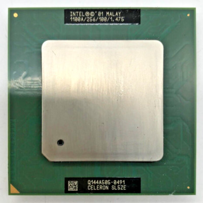 INTEL CELERON  1100A 1,1 GHz  SL5ZE -  1100A/256KB/100/1.475  - Sockel 370 #1456