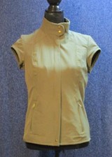 Woolrich Women's NWT Small Olive Green Fleece Lined Transport Vest Zipper Front