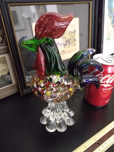 ๐๐๐ RARE & EXQUISITE Vintage Murano Millefiori Art Glass Rooster Figurine ๐ - Picture 8 of 23