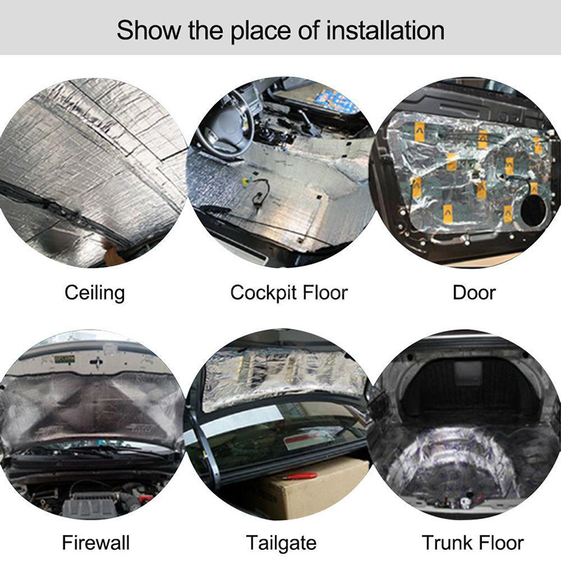 10mm Car Firewall Heat Shield Insulation Sound Proofing Deadener Mat  50*200cm | eBay