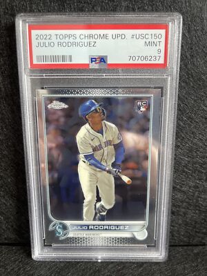 PSA9 2022 TOPPS CHROME UPDATE SAPPHIRE Base RC JULIO RODRIGUEZ 