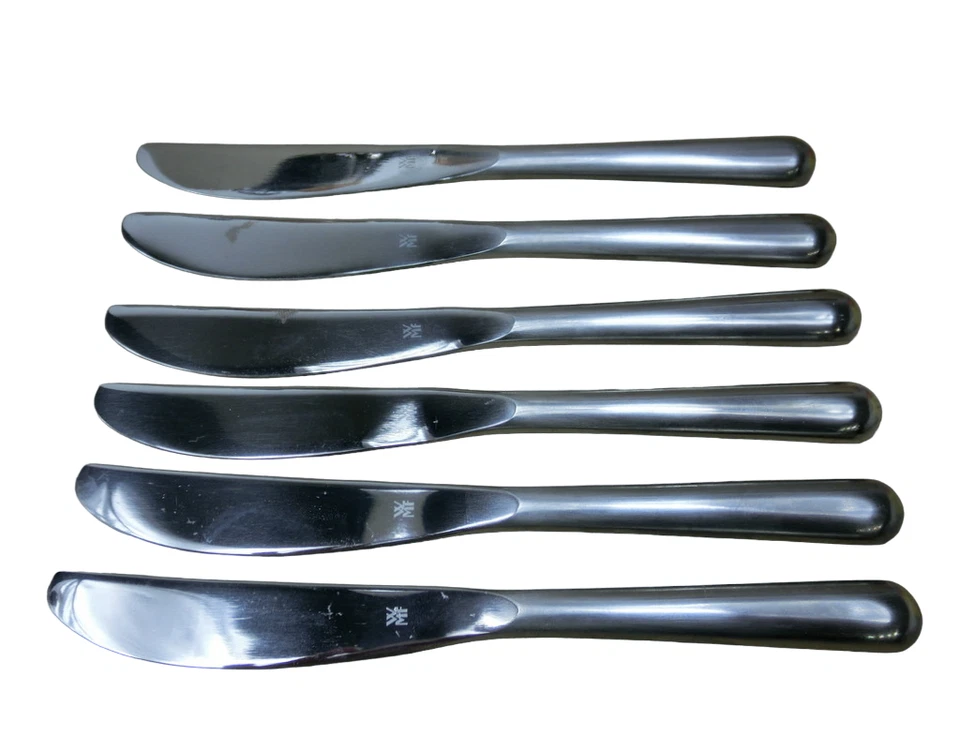 6 Obstmesser ca. 16,5 cm versilbert ? WMF mit Besteckkasten - Bild 3 von 4