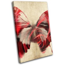 Butterfly Illustration SINGLE CANVAS WALL ART Picture Print