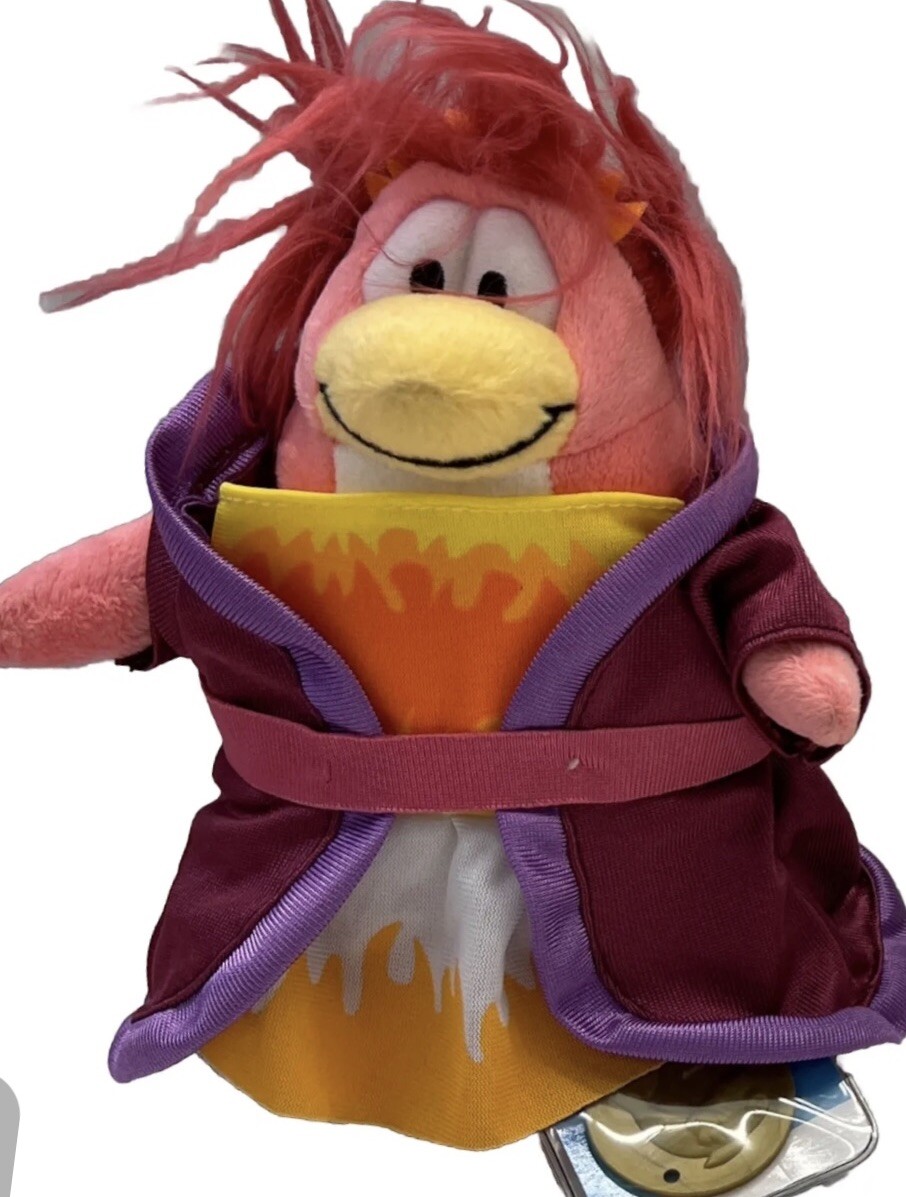 Club Penguin Phoenix Kimono Ninja Flames Disney Plush Stuffed