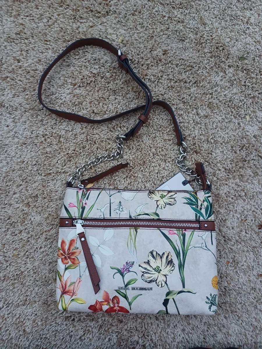 Dana Buchman Everett Vegan Leather Prairie Print Floral Crossbody Bag NWT |  eBay
