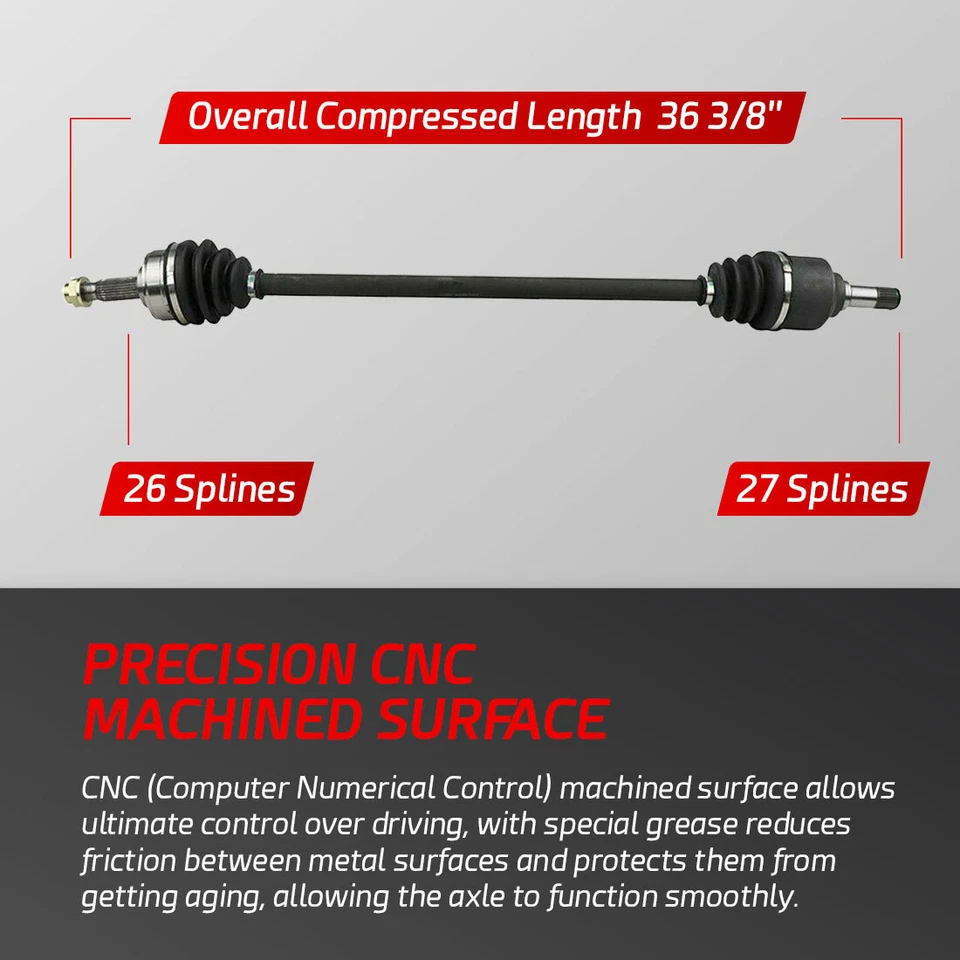 Front Left Driver Side CV Axle Shaft for 1985 1986 1987 Honda Prelude Manual - Image 2 of 4