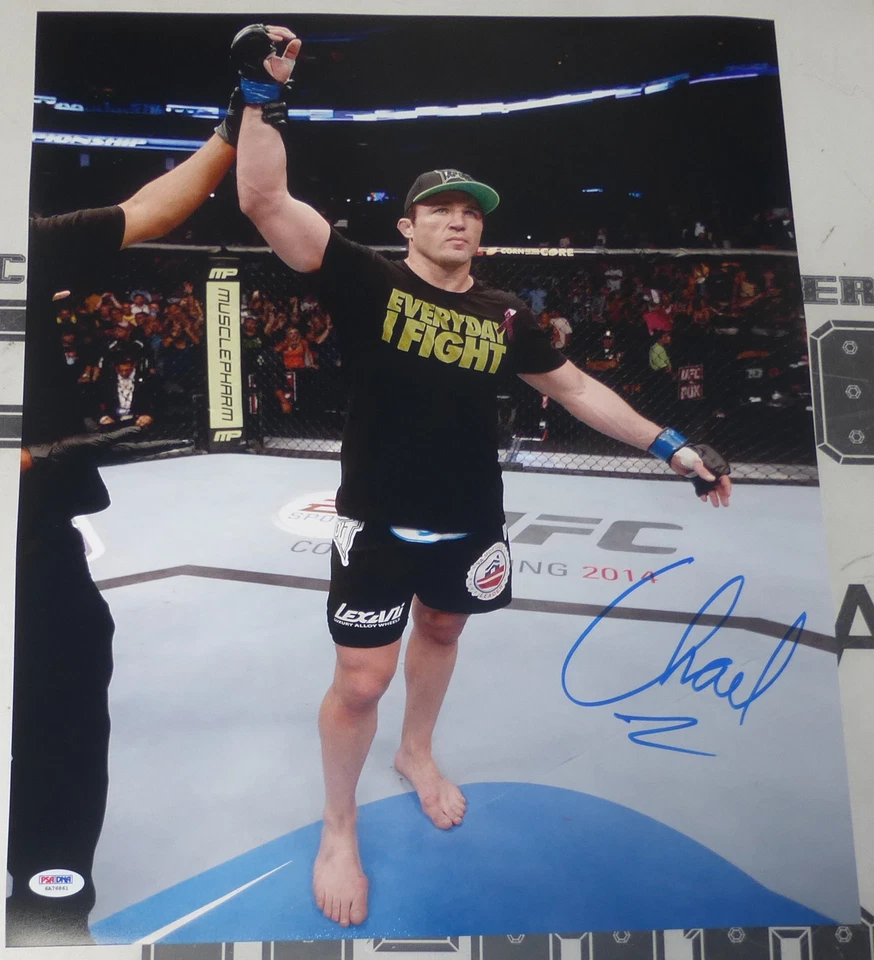 Foto firmada por Chael Sonnen UFC 16x20 certificado de autenticidad PSA/DNA 159 148 117 98 A Foto 2 de 4