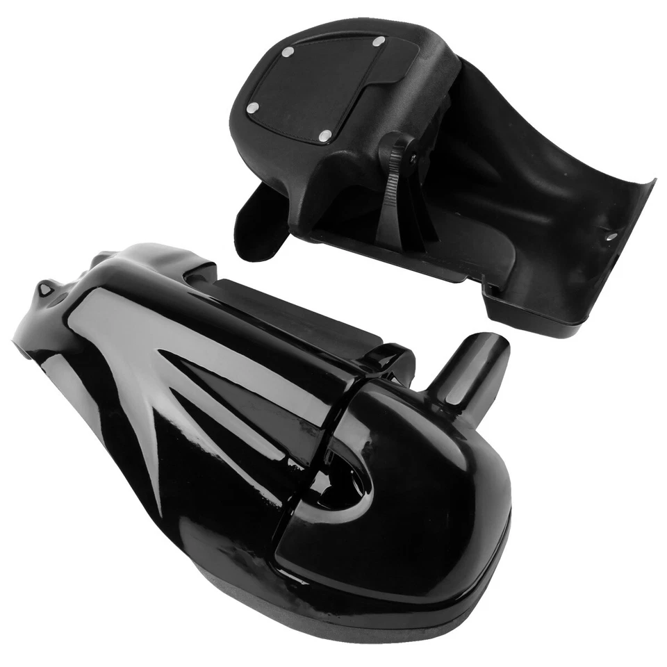 Carenado de pierna ventilado inferior negro apto para Harley Touring Road King Electra Glide EE. UU. Foto 3 de 4