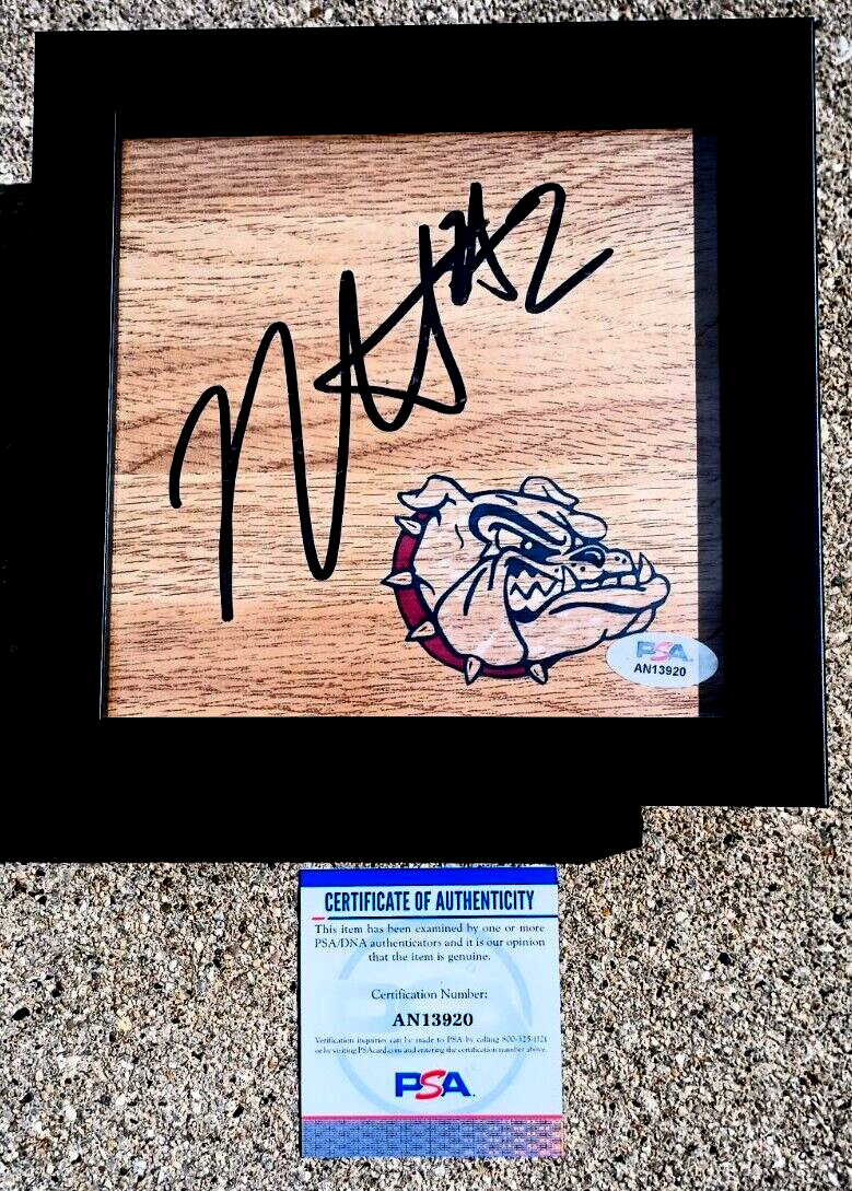 GONZAGA Nolan Hickman SIGNED & FRAMED Floor PSA COA Bulldogs Basketball 