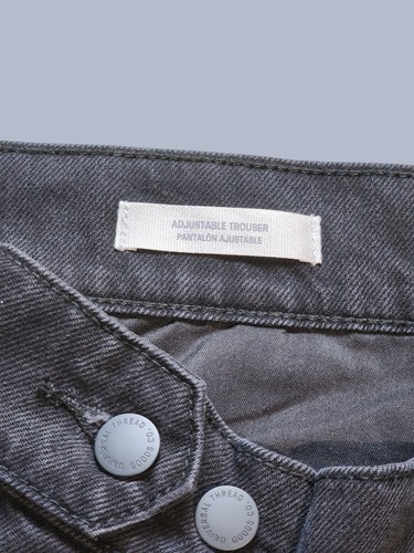Pantalones de mezclilla ajustables lavado oscuro universal hilo talla 12 nuevos con etiquetas - Imagen 5 de 8