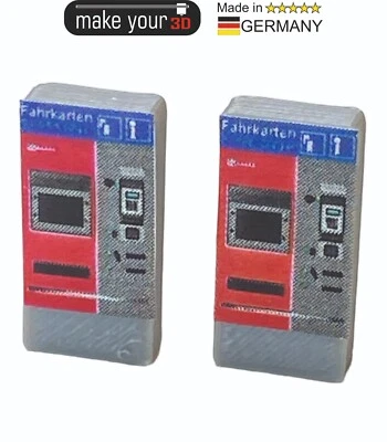 MAKEYOUR3D TT 1:120 SET 2St Fahrkartenautomat Ticket Fahrkarten Automat inkl. Decals