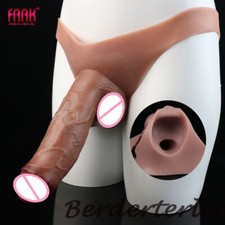 Large Penis Sleeve With Silicone Briefs Pants Hollow Male For Men Enlargement