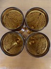 SET of 4 AMBER Indiana Sandwich Footed TIARA  6 3/8"  ICED TEA/PARFAIT GLASSES — photo 2
