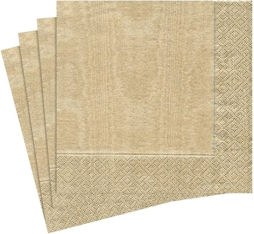 Caspari Paper Luncheon Napkins, Moiré Gold - 2 Packs (972L) - Image 2 of 2
