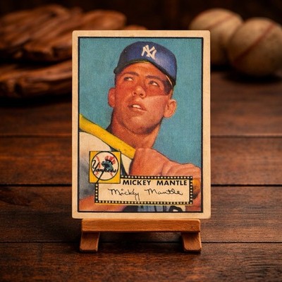 Vintage-Style Souvenir   Mickey Mantle 1952 Rookie Inspired Novelty Display Card