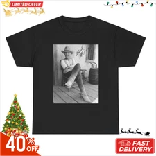 Lonesome Dove Gus on the porch T-Shirt, Unisex Cotton_reprint_sale 40% off_ hot@