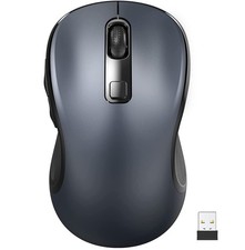 New Comfortable Ergonomic Wireless Mouse 6 btn for Notebook Laptop Desktop Gray