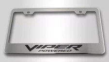 Polished License Plate Frame [Black Carbon Fiber "Viper Powered"]