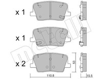 Metelli Bremsbelagsatz, Scheibenbremse 22-1232-0 FüR Ssangyong