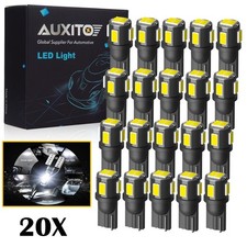 20pcs White T10 194 LED 168 Bulbs Instrument Gauge Cluster Dash Light For Honda