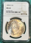 1898 O Morgan Dollar MS 63 NGC Silver $1 Uncirculated Coin US Graded .90 90%