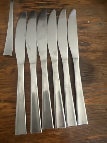 21 pcs CAMBRIDGE ARDEN Satin Stainless Flatware Spoons Forks Knives Set Service - Picture 2 of 7