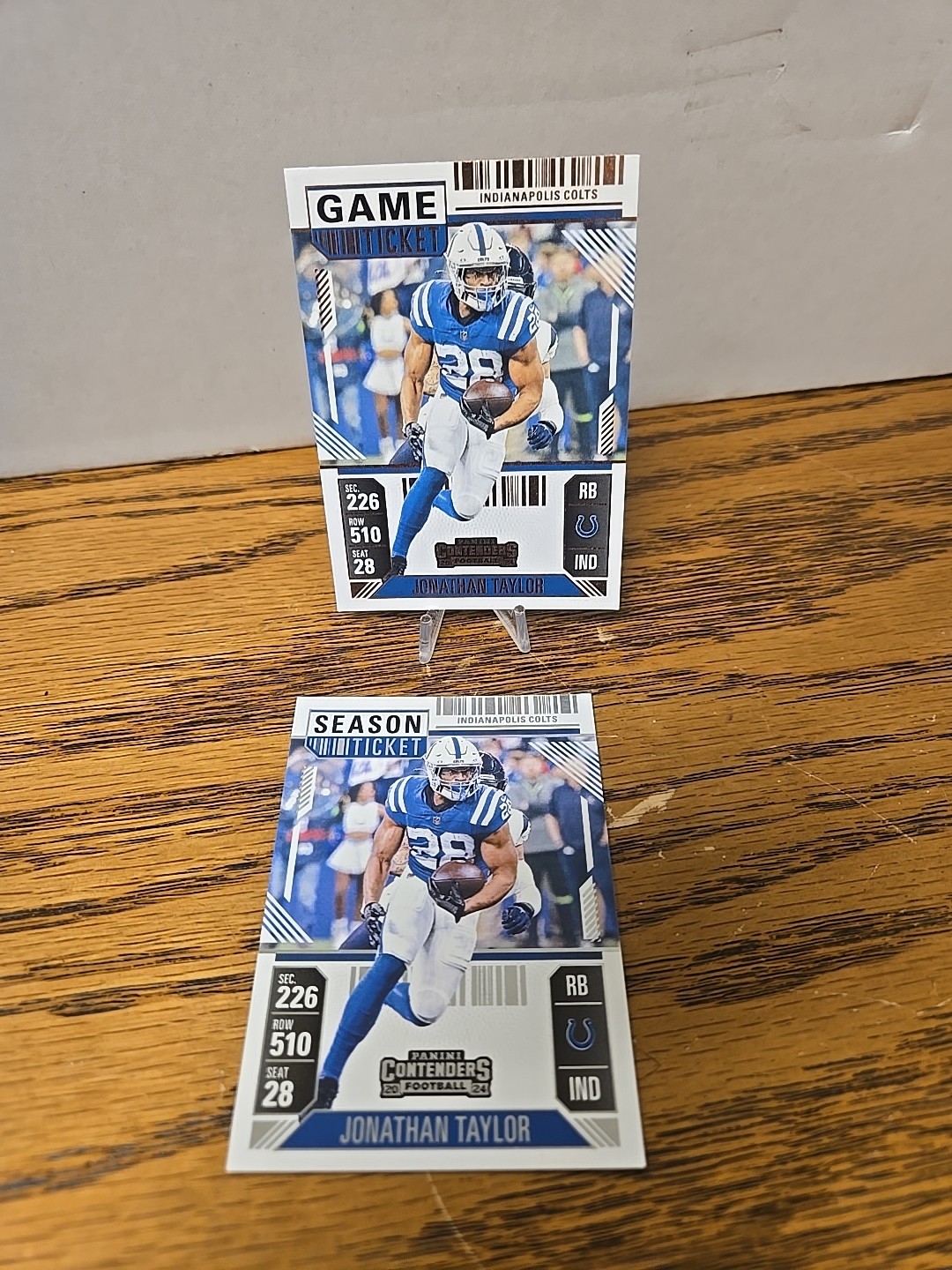 Jonathan Taylor  Game Ticket Bronze 2024 and Base Card #43